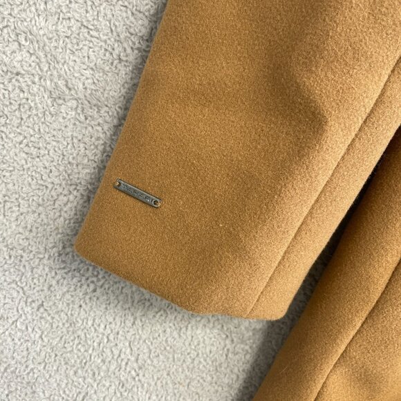 NEW Tahari Women's Size S Camel Brown Belted Wrap Coat Polyester - Picture 10 of 12